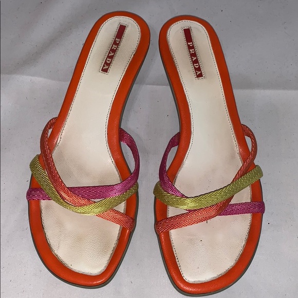 orange strap sandals